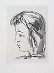 FIORELLA DIAMANTINI, Portrait of Letizia, etching